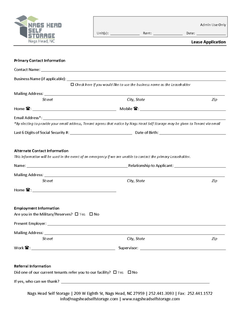 Lease Application